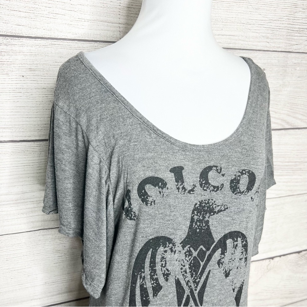 Volcom Nation Gray & Black Flutter Sleeve Skate T… - image 7